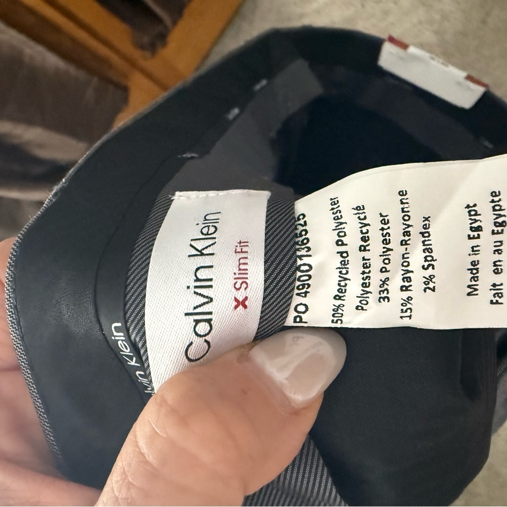 Calvin Klein Slim Fit Dress Pants Men’s 40x30 Gray Stretch Business Office NWT - Picture 5 of 5